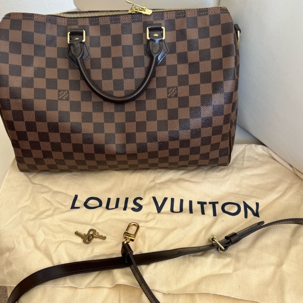 Louis Vuitton Speedy 35 Bandouliere Damier Ebene